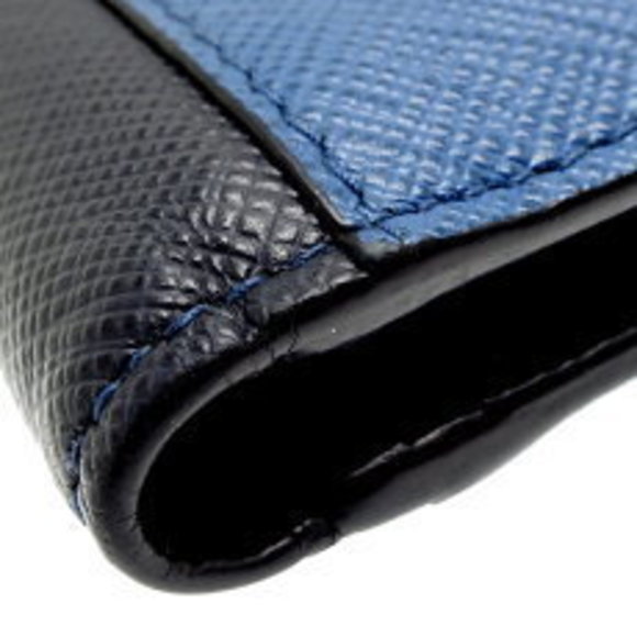 Prada Blue Saffiano Bifold Leather Wallet - Picture 7 of 9